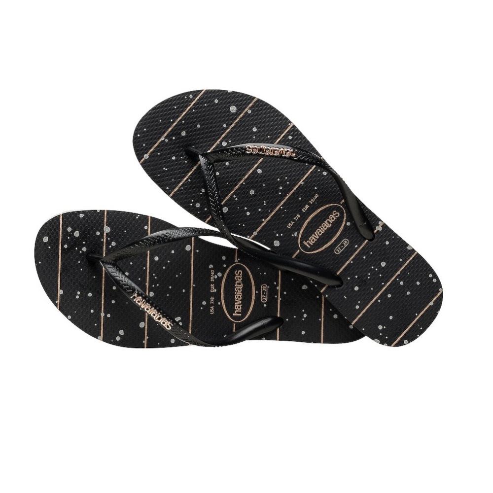 Havaianas slim logo metallic sandal  🩴 Rose gold